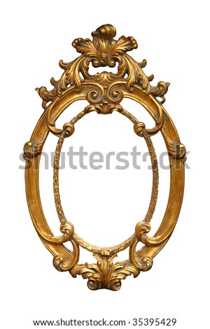 Decorated gilded wall picture framework