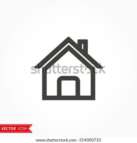 Home icon on white background. Vector illustration.
