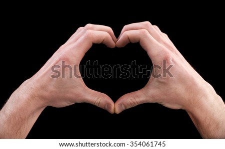 woman hand on black background