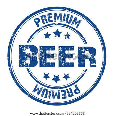 circle stamp "Premium beer"