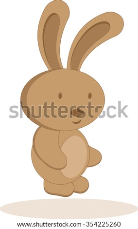 Cartoon bunny tou isolated on white