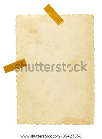 close up of reminder old photo texture on white background with clipping path