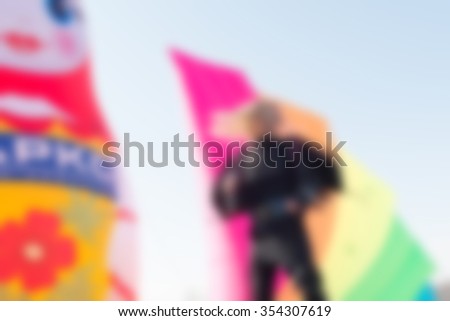 Mardi gras celebration theme creative abstract blur background with bokeh effect