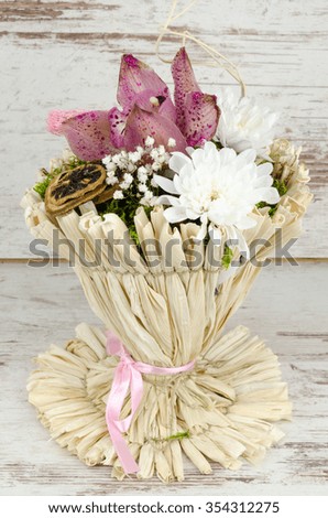 Beautiful unique arrangement of flowers for gift, women's day, Mother's Day, birthday, new year and love