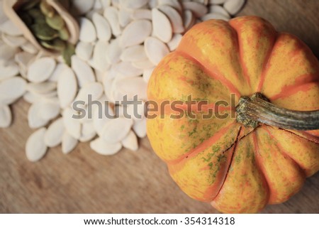 Dried white pumpkin seeds