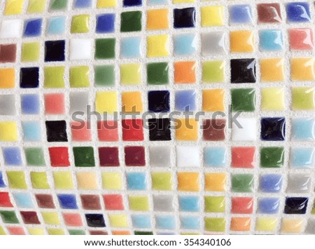 small colorful square tiles, decorative mosaic