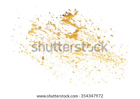 Acrylic spot blotch on white background. Abstract design element for banner, card, invitation, postcard, poster. Vector illustration.