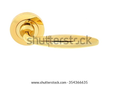 Door lock with handles isolated on white