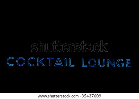 Neon cocktail lounge sign