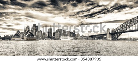 Sydney Harbour, vintage filtered