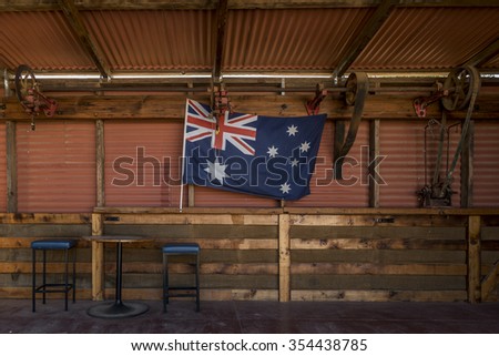Australian Flag in the Outback 