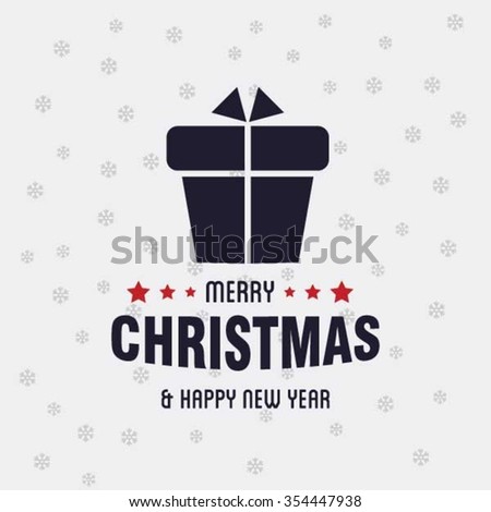 Christmas card and gift box decoration background