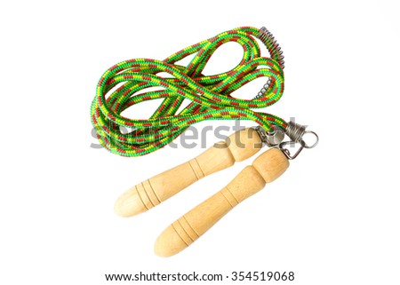 Rope jump isolated on white background Royalty-Free Stock Photo #354519068