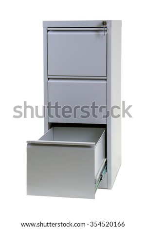 Filing cabinet isolated on white background