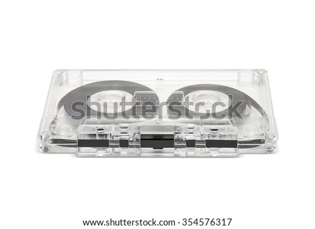 vintage cassette tape isolated on white background with clipping path