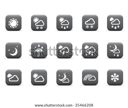 Glossy icons, weather
