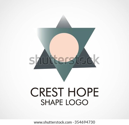 Star of metallic triangle abstract vector and logo design or template arrow up down business icon of company identity symbol concept
