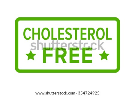 Cholesterol free label, badge, seal or sticker flat vector icon