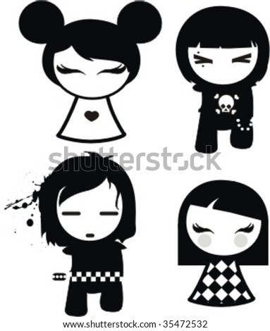 four emo characters