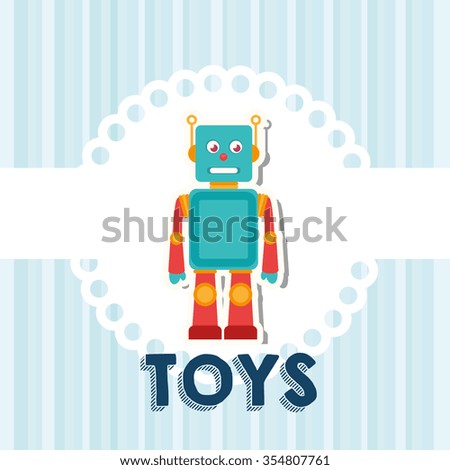 Cute baby toy graphic design, vector illustration eps10