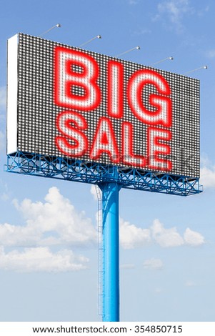 LED billboard  big sale word
