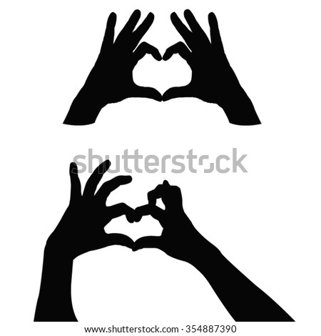 Hands silhouette vector illustration