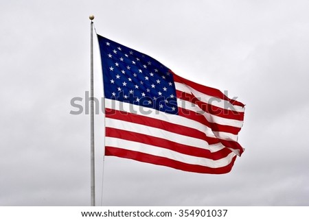 US flag flying high