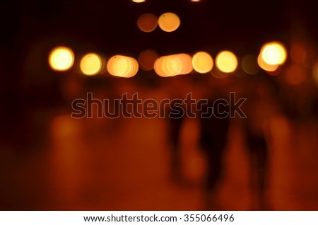Defocused circle light background night city
