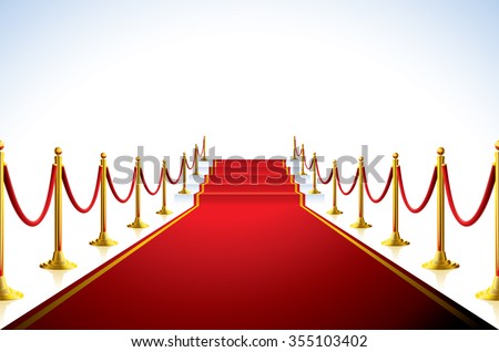 Red carpet with stairs in the end.