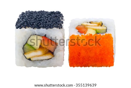 Sushi Roll on a white background