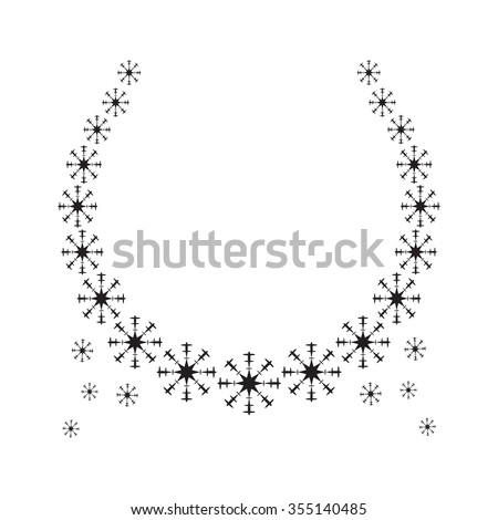 laurel wreath winter, black icon