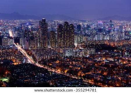 buildings city in night scape