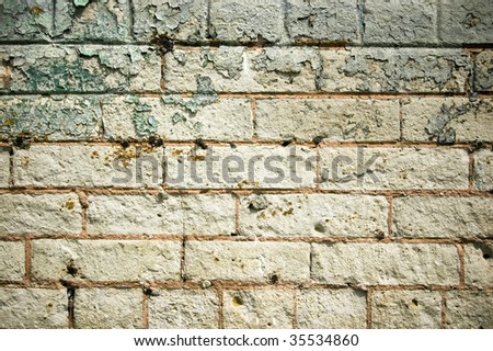 weathered brick wall / abstract grungy background