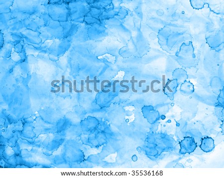 Blue stained paper background