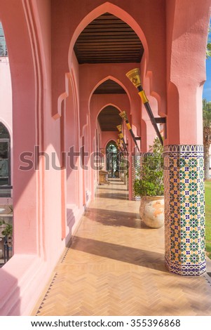 Morocco architecture style Royalty-Free Stock Photo #355396868