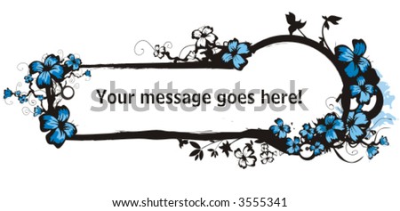 Floral vector frame with place for your text.