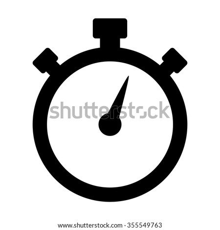 Stopwatch / stop watch timer flat vector icon for apps and websites Royalty-Free Stock Photo #355549763