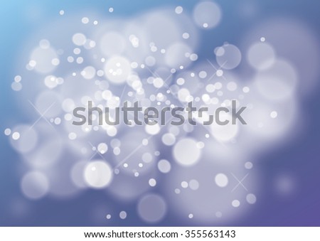 Beautiful bokeh background in a blue and violet color and bubbles effect. Vector One