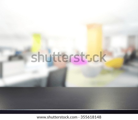 Table Top And Blur Office of the Background