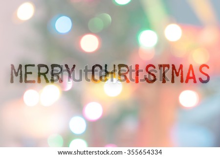 Abstract bokeh background of light for merry christmas Xmas 