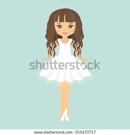 girl ballerina with curly hair