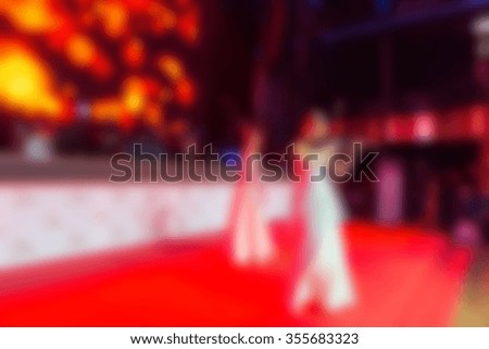 Award ceremony theme creative abstract blur background with bokeh effect