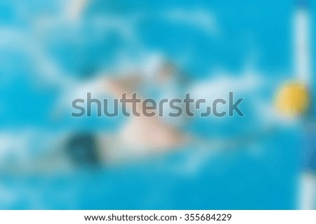 Waterpolo theme creative abstract blur background with bokeh effect