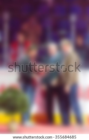 Ice hockey tournament awards theme creative abstract blur background with bokeh effect