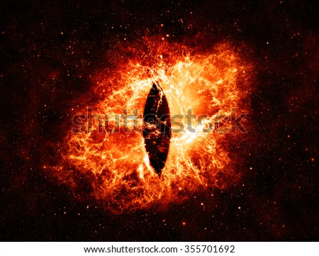 Burning Evil Eye in Space - Elements of this Image Furnished by NASA