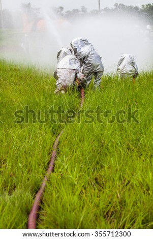 Firefighter fighting For A Fire Attack
