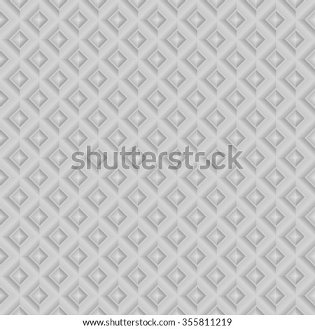 Seamless white geometric pattern, diamonds, squares, 3D tiles, vector ESP8. Endless texture can be used for wallpaper, pattern fills, web page  background,surface textures.