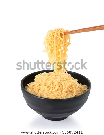 Noodles isolated on white background  this has clipping path.