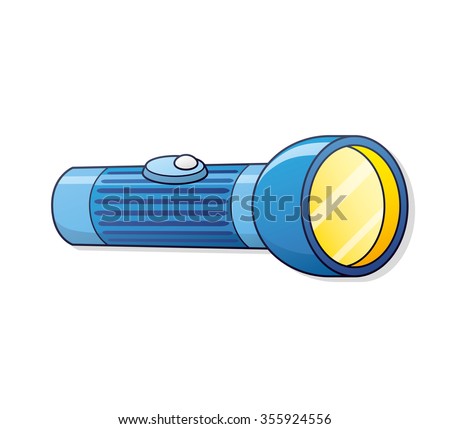 Blue flashlight.