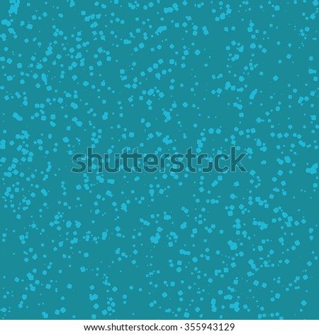 Snowflakes on Dark Turquoise Backdrop. Starry Night Sky. Winter Wallpaper. Abstract seamless pattern for interior design and textile industry. Digital background vector illustration.